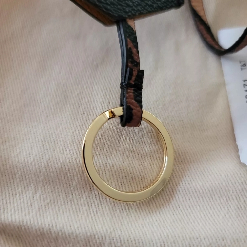 Louis Vuitton Key Charm Holder String 19.5 Jungle Giant Black Caramel Clochette - Picture 7 of 16